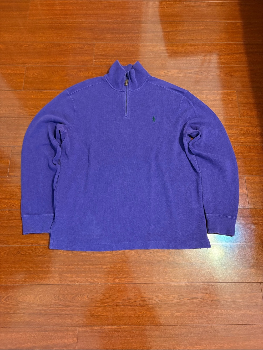 Men’s Polo Ralph Lauren Purple Preppy Quarter Zip Size Large Casual